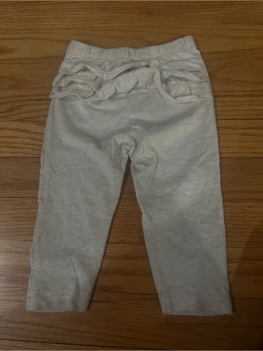 Ralph Lauren Light Gray Leggings with Pink Pony Logo